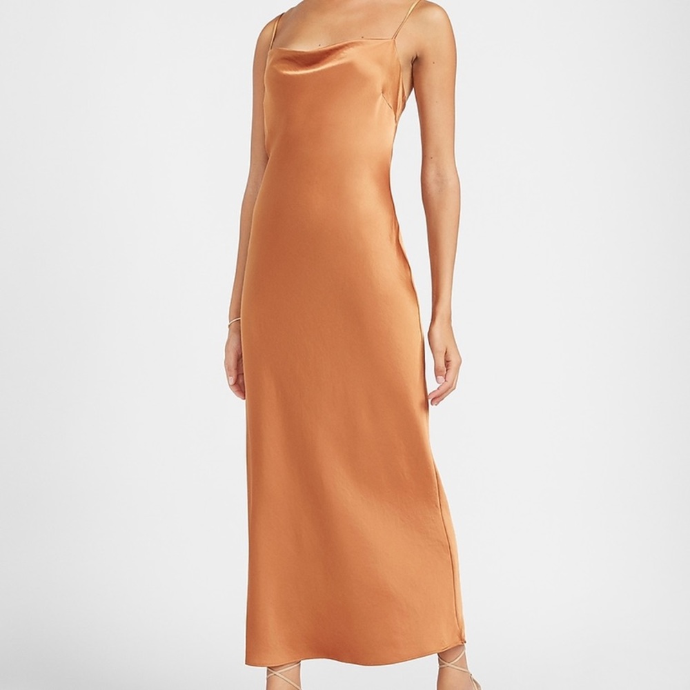Express, Cowl Neck, Satin Slip Dress!
